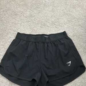 Gymshark Black Athletic Shorts Moisture-Wicking Lightweight